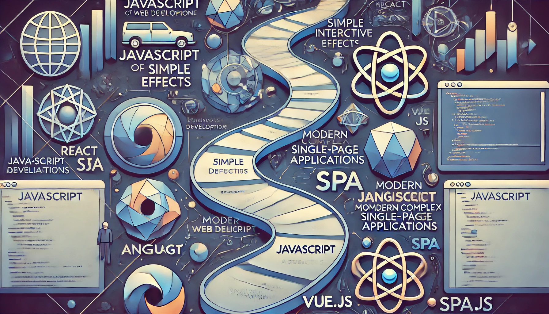 從最初的簡單互動效果到如今的複雜單頁應用（Single Page Application, SPA），JavaScript的角色越來越重要。在這個過程中，JavaScript框架的興起扮演了關鍵的角色